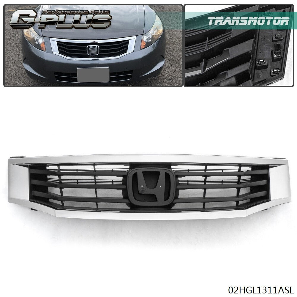 Suitable for 2008-2010 for Honda Accord 4Dr chrome front cover anti-collision barbecue grill- v