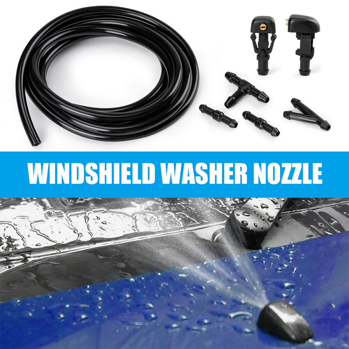Windshield Washer Fluid it Spray Jet Nozzle & Hose  for ford  Edge F-250 F-350 Q