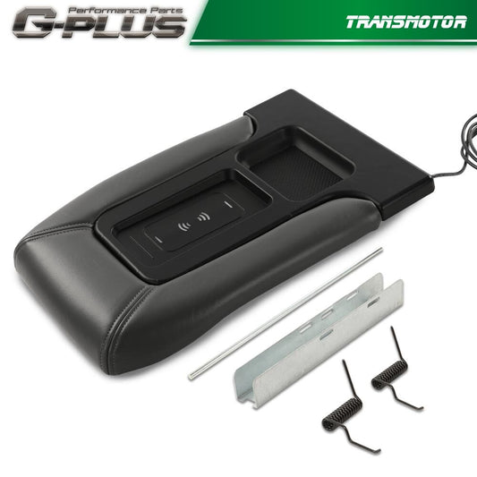 For 99-07 Silverado Cover Armrest Wireless Charging Center Console Cover - v