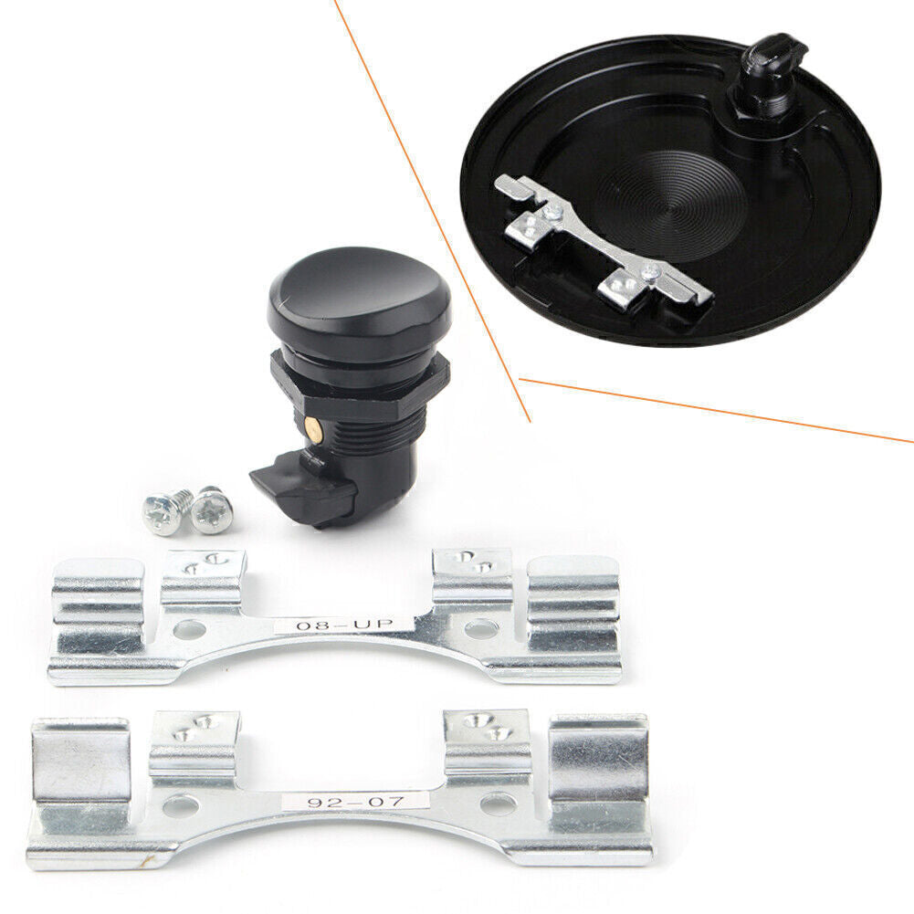 Fuel Door Push Button Gas Oil Cap Tank Fit for Harley Touring Road Glide 1992 - 2016 Q