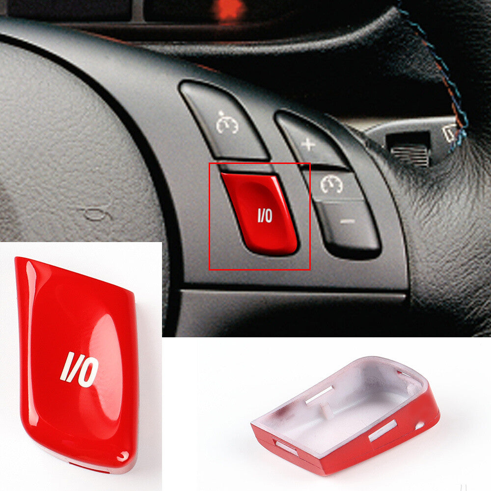 Red Replacement Steering Wheel VO Button Cover for BMW 3 Series E46 M3 1998-2004