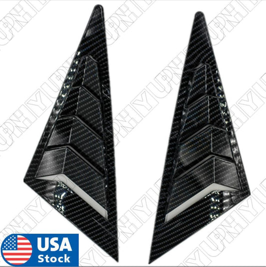 Carbon Fiber Style Side Front Window Louver Shutter Cover for Honda for Civic 06-11