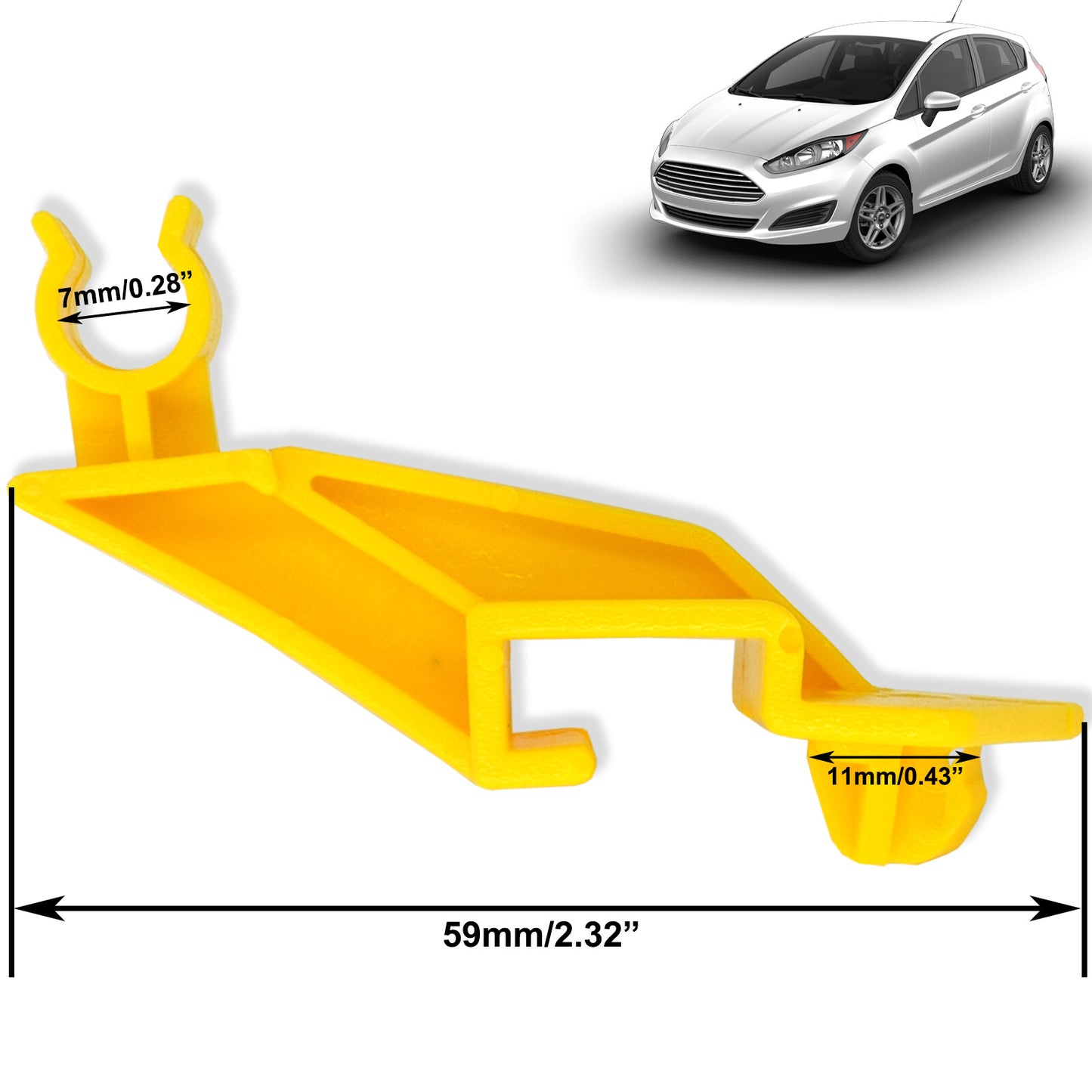 for Ford Fiesta MK6 EcoSport BK Bonnet Hood Stay Support Rod Holder Clip Clamps