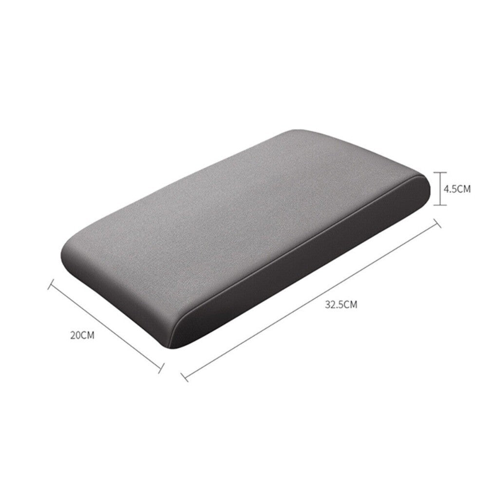 1Car Arm Rest Cushion Center Console Box Memory Cotton Elbow Support Gray New n
