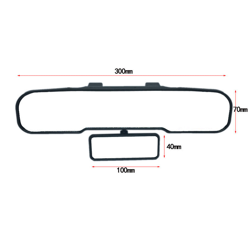 2-in-1 Car Interior Rearview Mirror Clip Wide Angle Panoramic Flat Panel Suitable for Trucks n