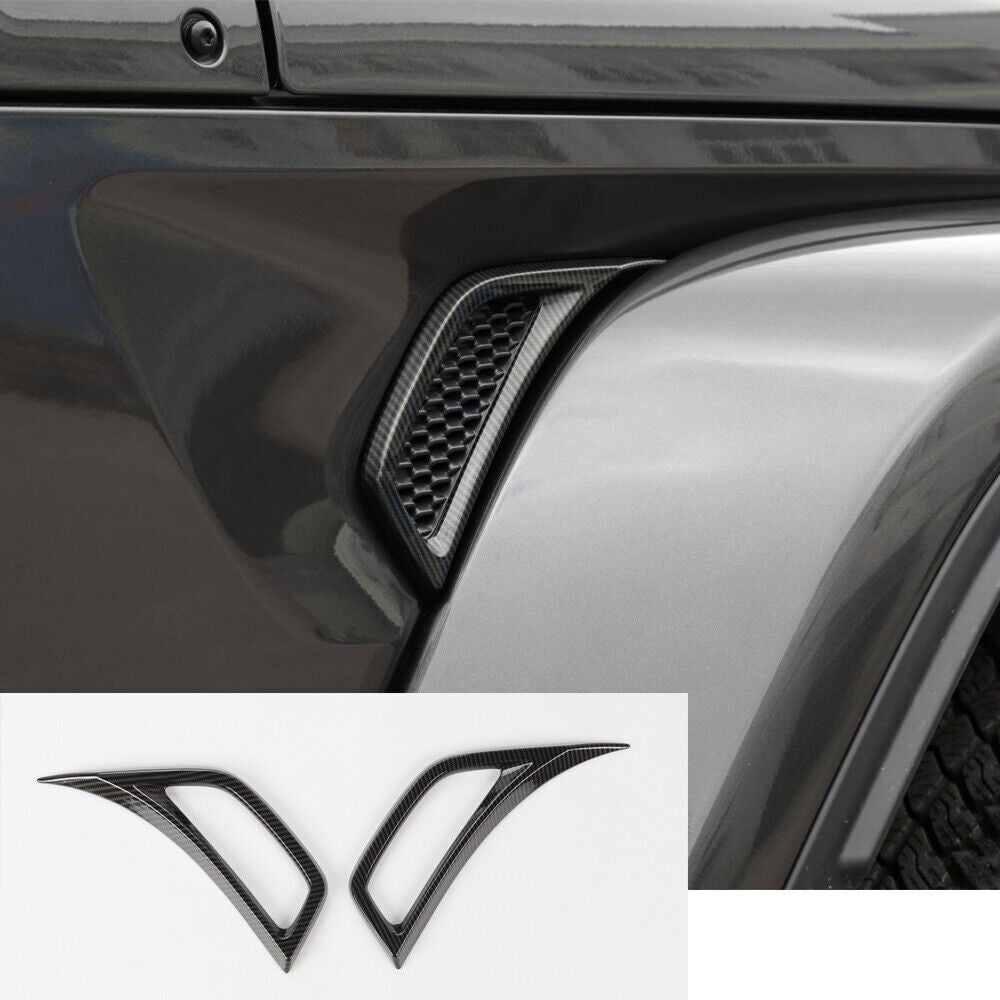 37PCS Carbon Fiber ABS Exterior Decorative 20-22 for Jeep for Wrangler JL 4Dr Trim n