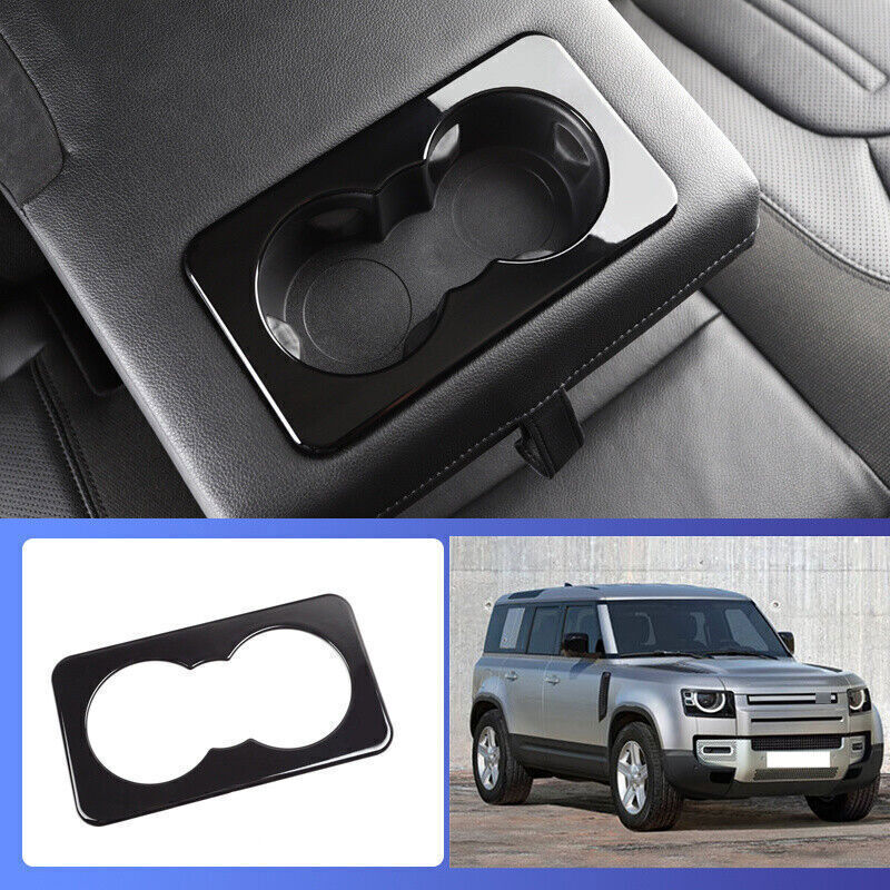 for Land Rover for Defender 20-23 Glossy Black Rear Armrest Water Cup Holder Panel B n