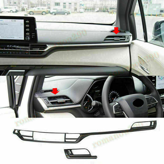 for Toyota for Sienna 2021-2023 Wood Grain car Dashboard Air Outlet Vent Strip Trim