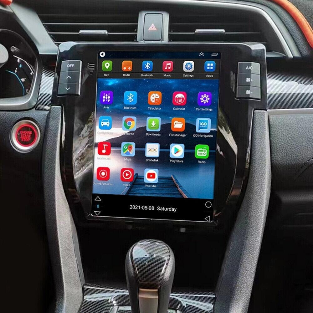 9.7'' Vertical Stereo Radio GPS Head Unit Fit for Honda for Civic 16-2020 Android 11 n
