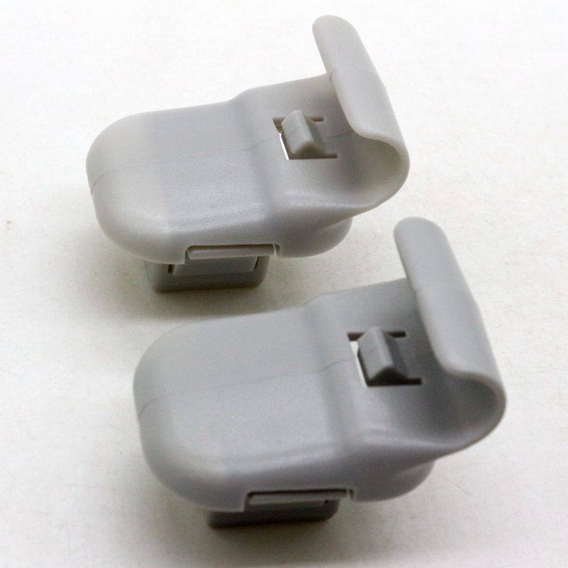 2-Piece Gray Sun Visor Clip Kit (Left and Right) LC6269261B77 for Mazda 3, 5, 6, CX-7, CX-9
