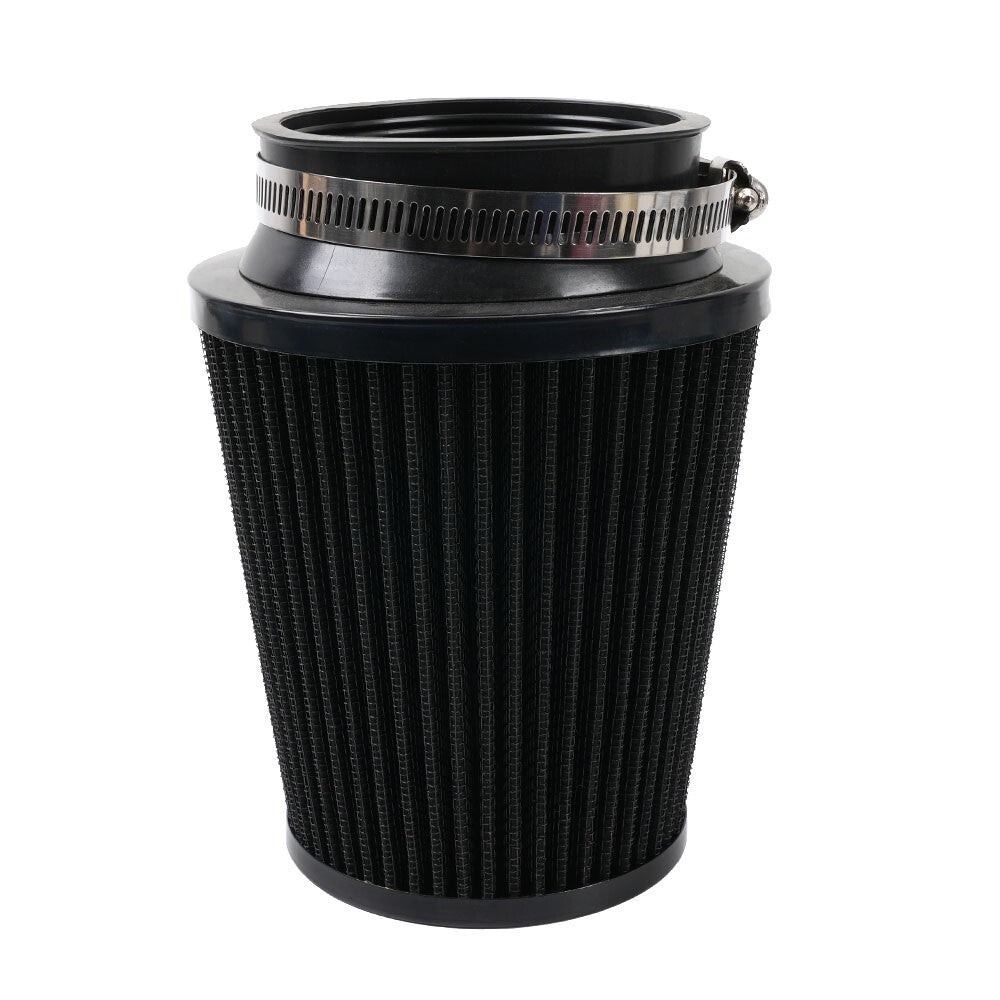 Black 3 76mm High Flow Inlet Dry Air Filter Cold Air Intake Cone Replacement Q