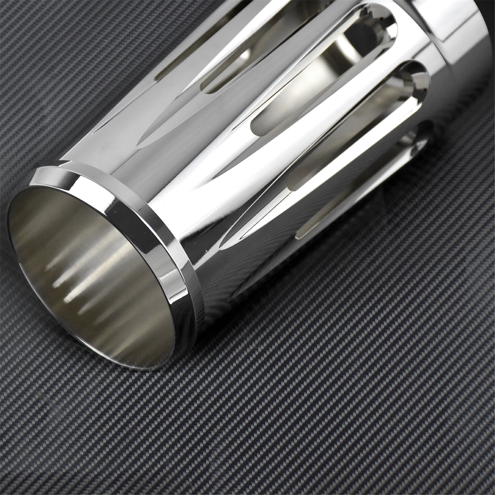 CNC Chrome Fork Boot Slider Cover Fit for Harley Touring Glide FLHX 1984-2022