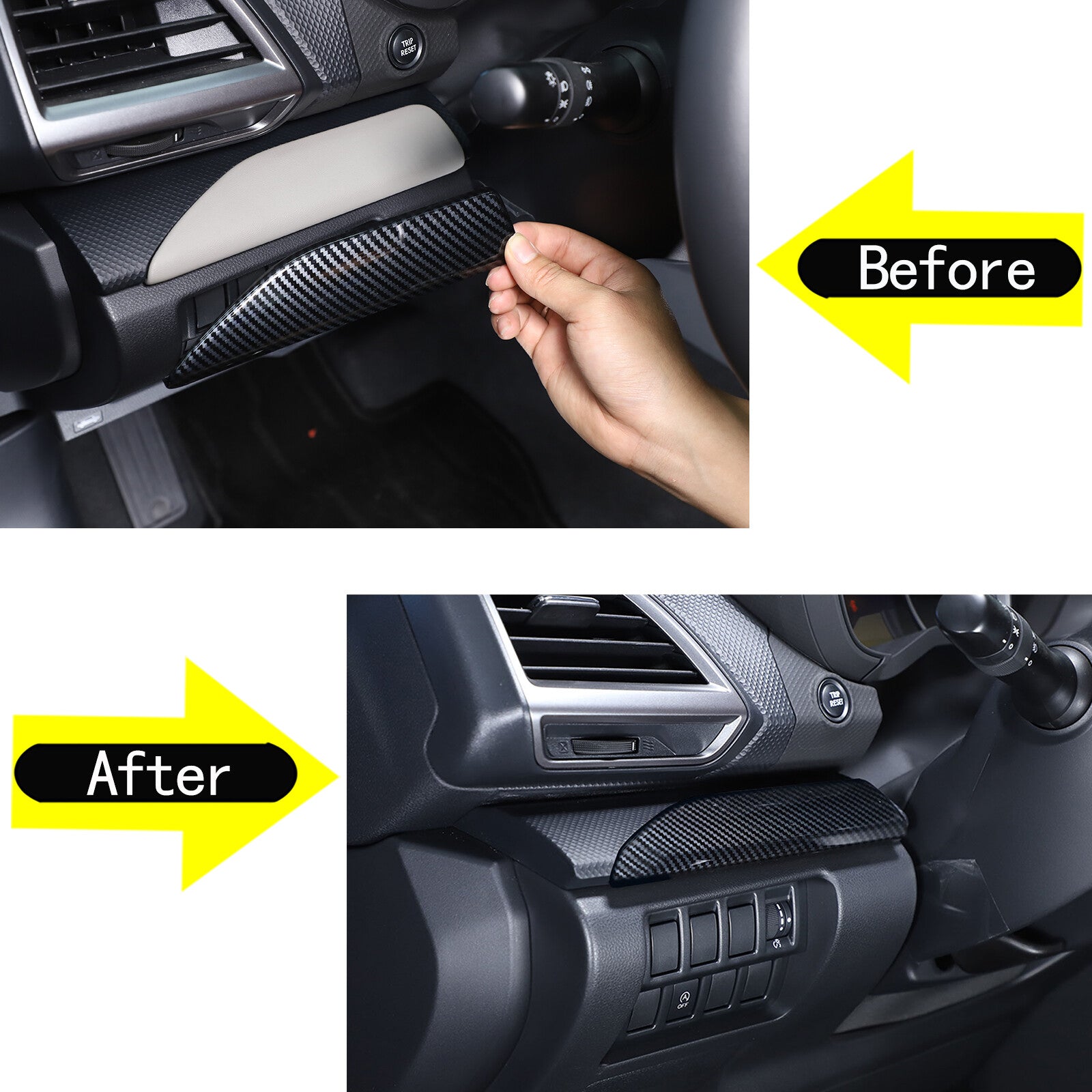 ABS carbon fiber interior control dashboard cover for Subaru Forester 2019 - 2024 - n