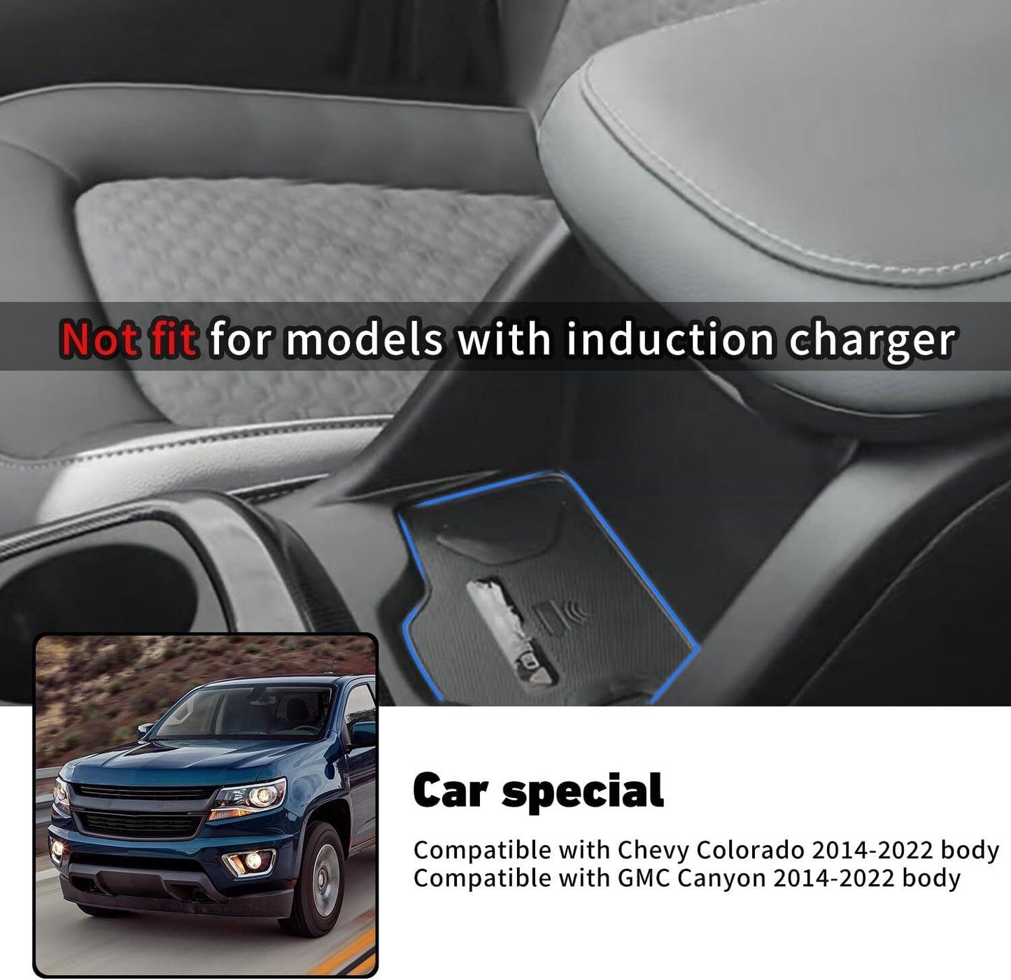 Storage box/organizer for 2014-2022 for GMC for Canyon cockpit center console armrest. n