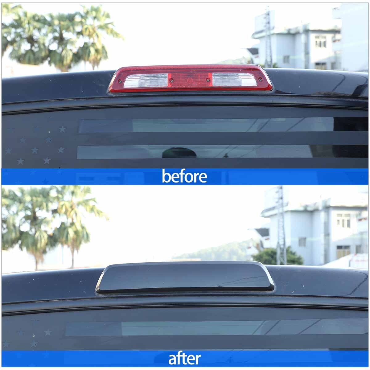 Smoked black third brake taillight cover trim for Tenderra 07-21 n