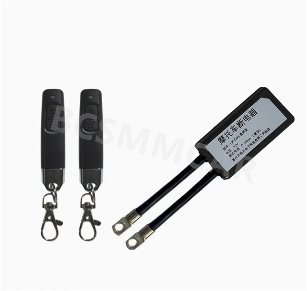 Dual Wireless Remote Control Motorcycle Battery Disconnect Cut Off Isolator 12V Q