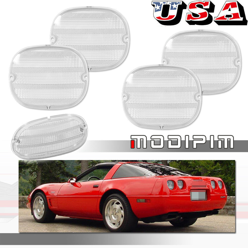 4-piece transparent lens rear taillight reflector housing kit suitable for 1990-1996 C4 for Corvette - v