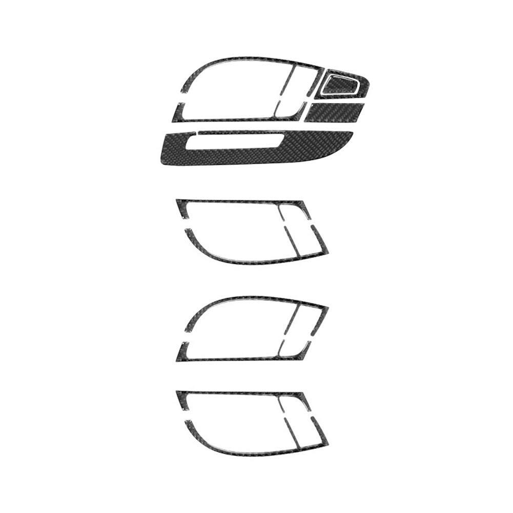 2Pcs Carbon Fiber Headlight Eyebrow Cover Trim For Taycan 2019-2022 v