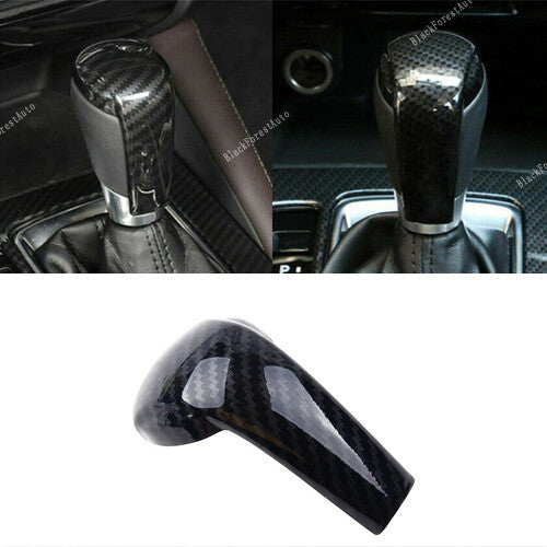 Carbon Fiber Black Gear Shift Knob Cover Fit for 2016-2018 for Mazda CX-3 ABS