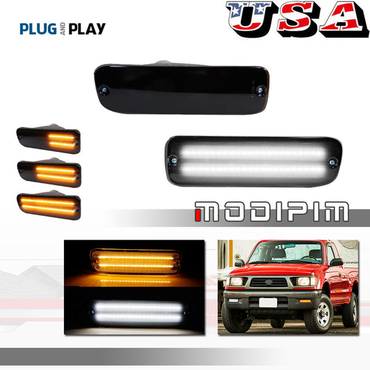 For 1995-2000 for Tacoma Smoked Front Switch LED Signal Position Light - v