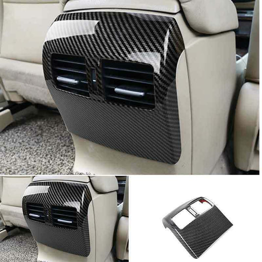 Carbon Fiber Rear Armrest Box Air Vent Outlet Panel for Honda Accord 2008-2012