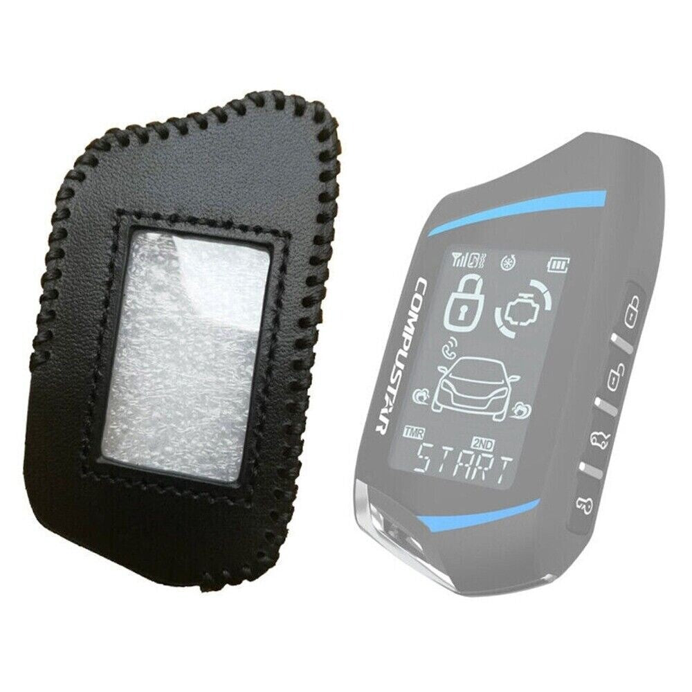 1pc Leather Case for Compustar RFX~2WT9~FM remote Compustar T9 2-Way Remote Key n