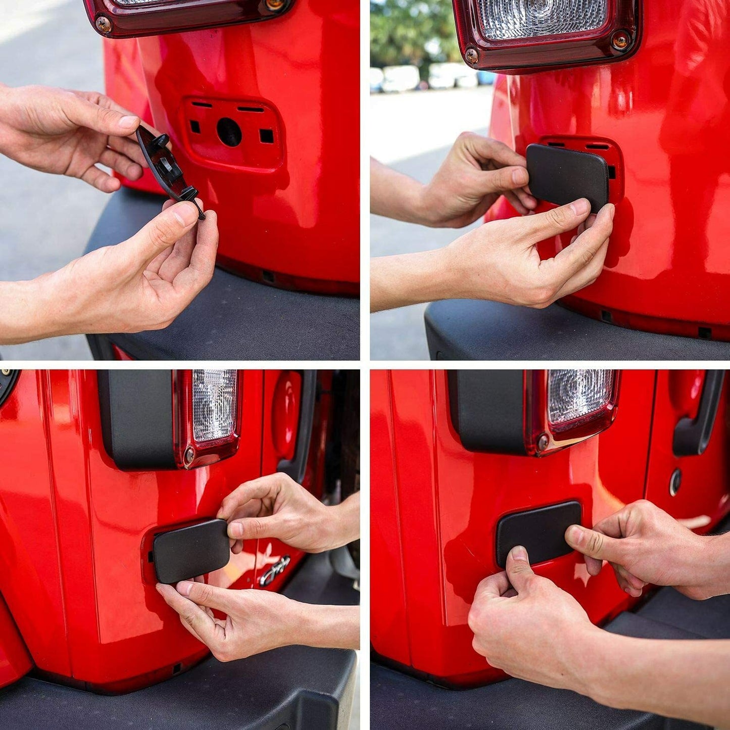 for 2007-2018 for Jeep for Wrangler JK Rear License Plate Deletion Panel Bracket Delet