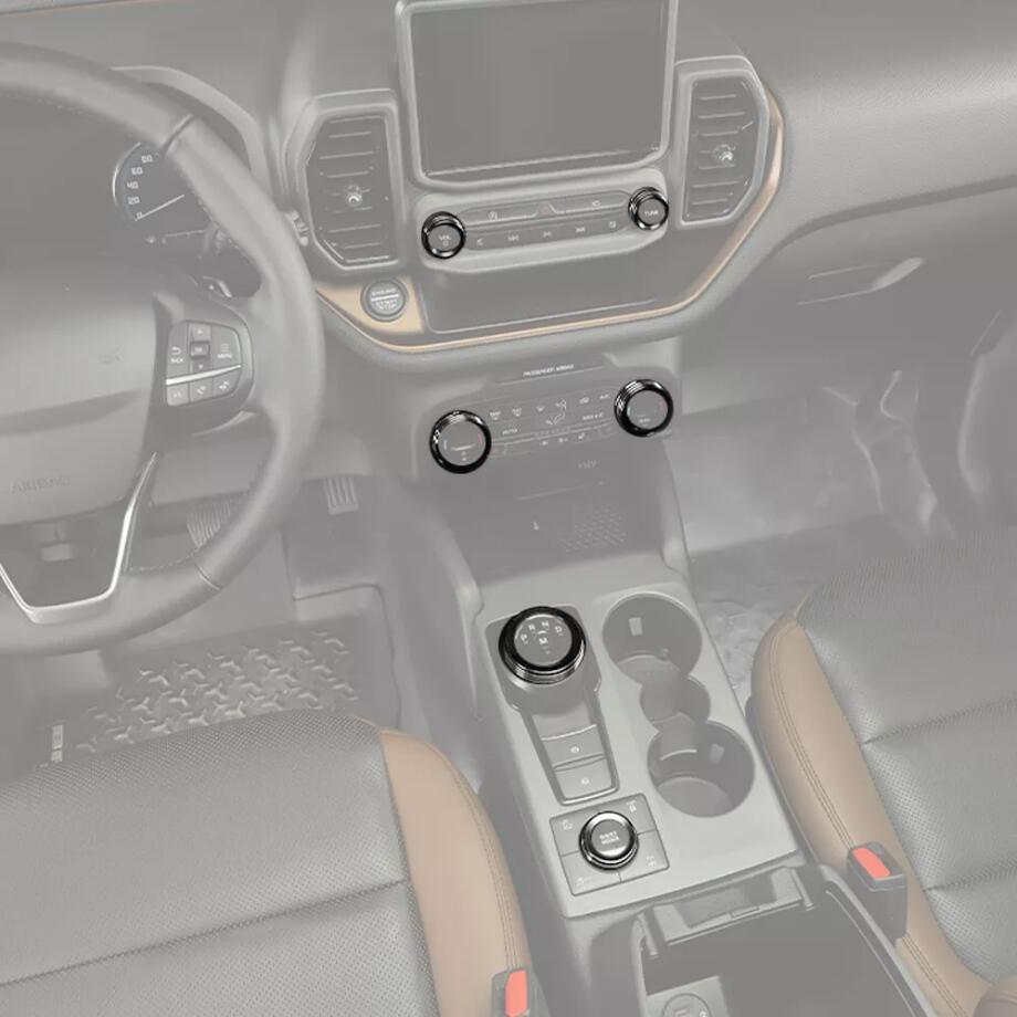 Car Inner Switch Knob Cover Trim  for ford  Bronco Sport 21-2024 Accessories Black
