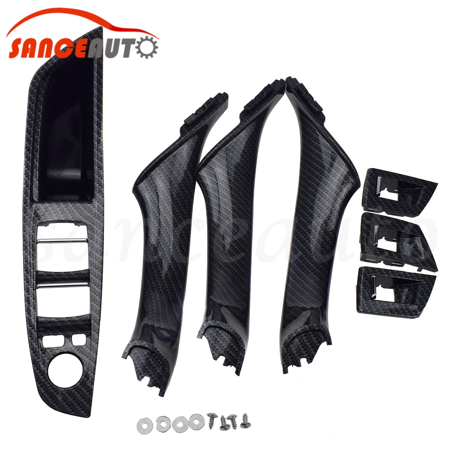 LHD carbon fiber interior door handle panels for 5 F10 F18 10-16 n