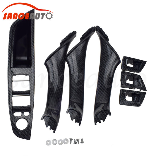 LHD carbon fiber interior door handle panels for 5 F10 F18 10-16 n