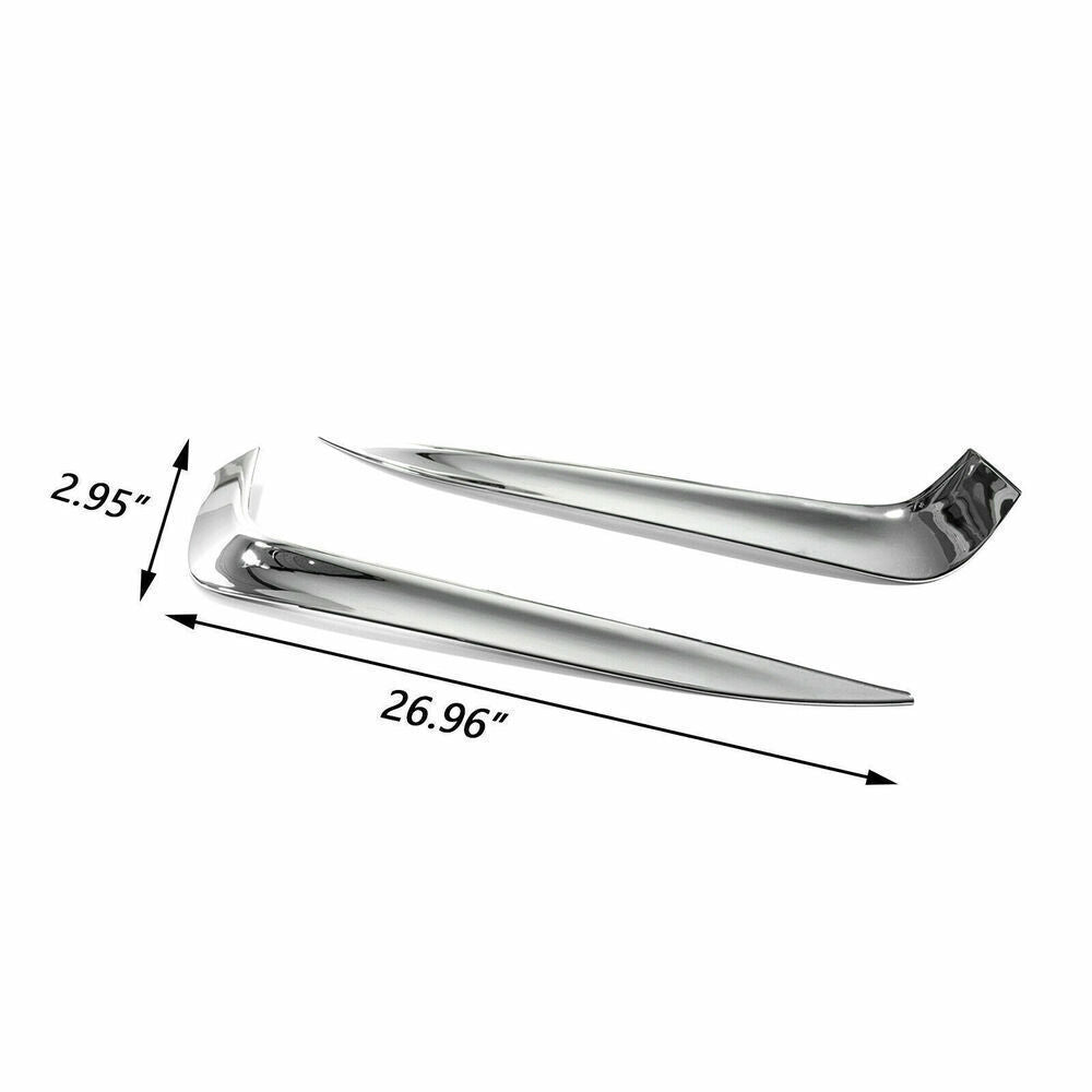 2PCS Chrome ABS Front Fog Light Eyelid Strip Trim for Honda for Civic Sedan 2016-17