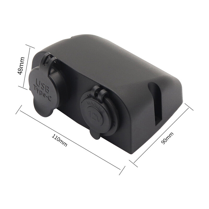 Cigarette lighter socket QC3.0 USB port charger adapter suitable for trucks, RVs, boats, and yachts. n