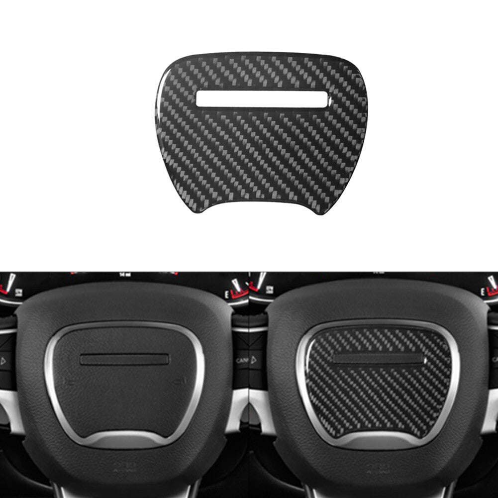 Carbon Fiber Steering Wheel Middle Frame Cover Trim for Dodge Durango 2014-2020