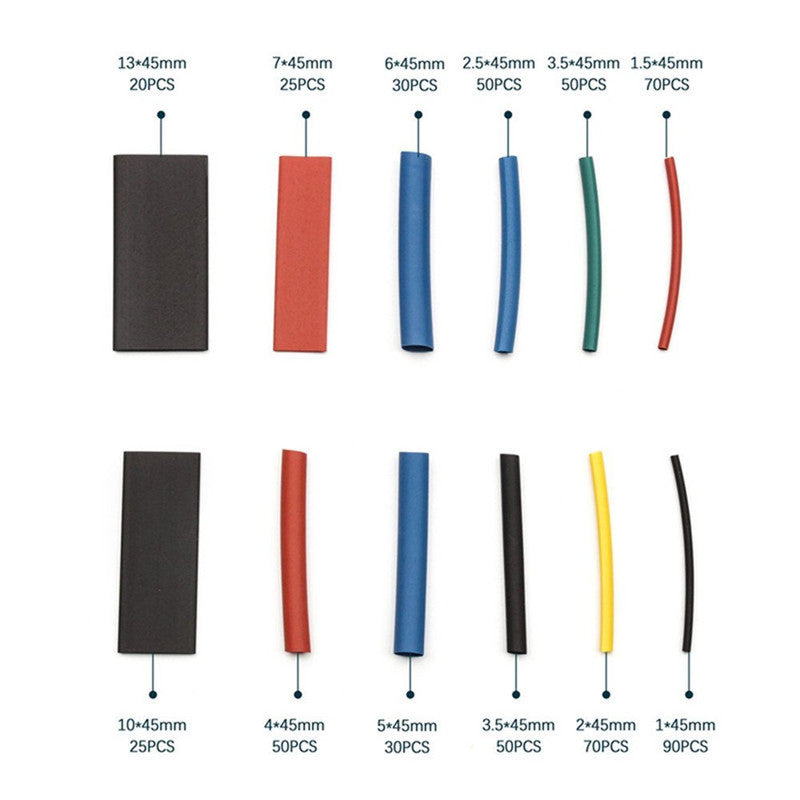 328Pcs Car Wire Connector Heat Shrink Tubing Wrap Sleeve Set Combo Tube Sleeving