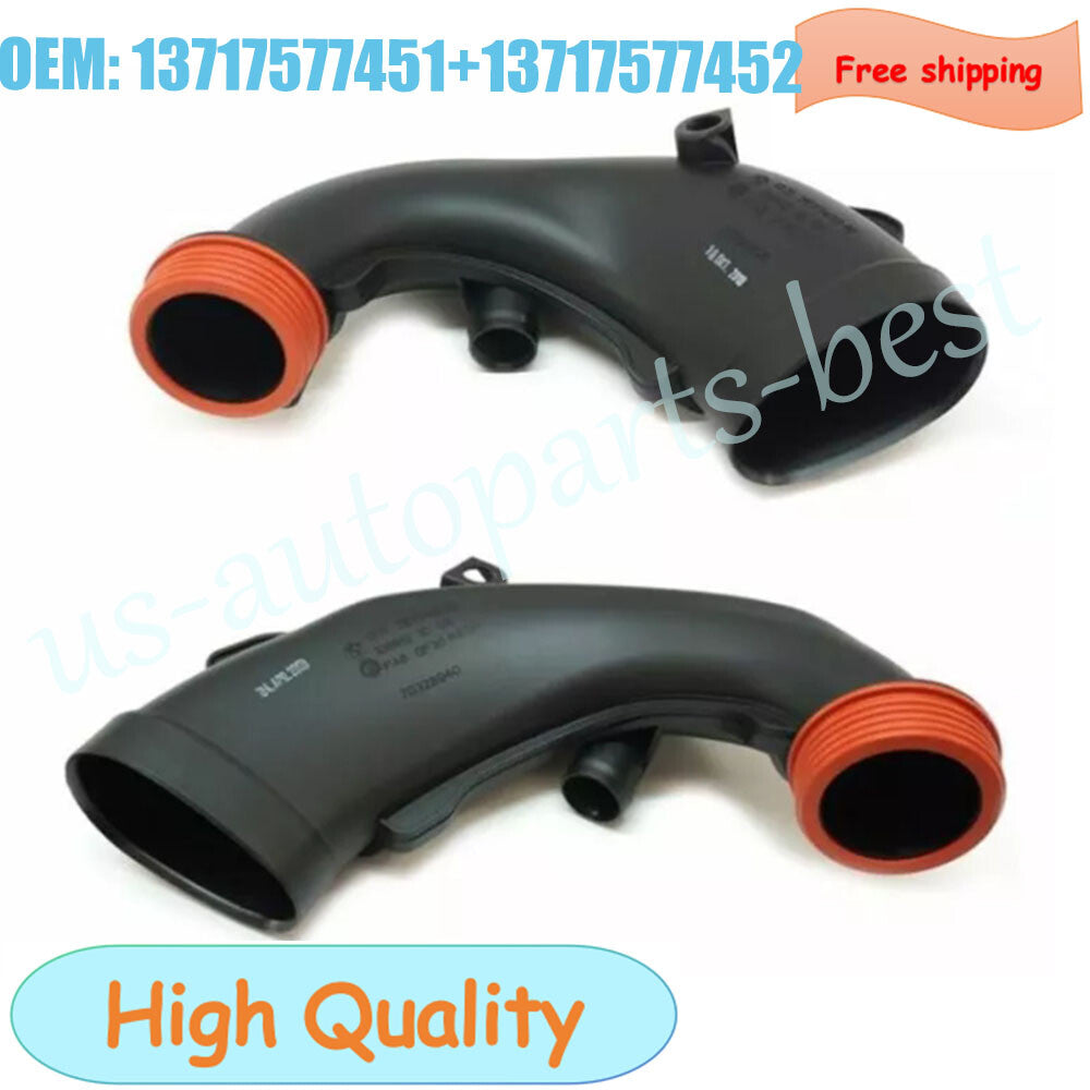 1 Pair New Engine Air Intake Hoses for BMW E70 E71 F02 F06 F07 F12