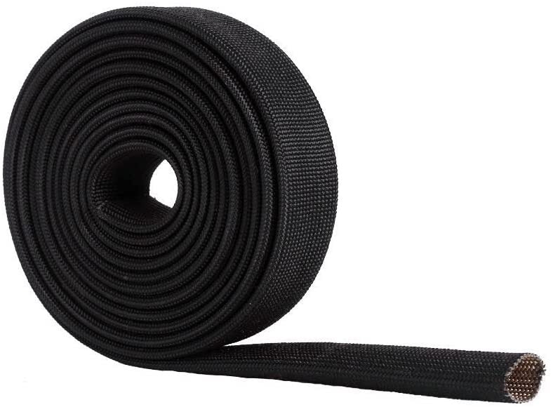 Adjustable hose with heat-resistant glass fiber shield, 10 ft - 20 mm 3/4