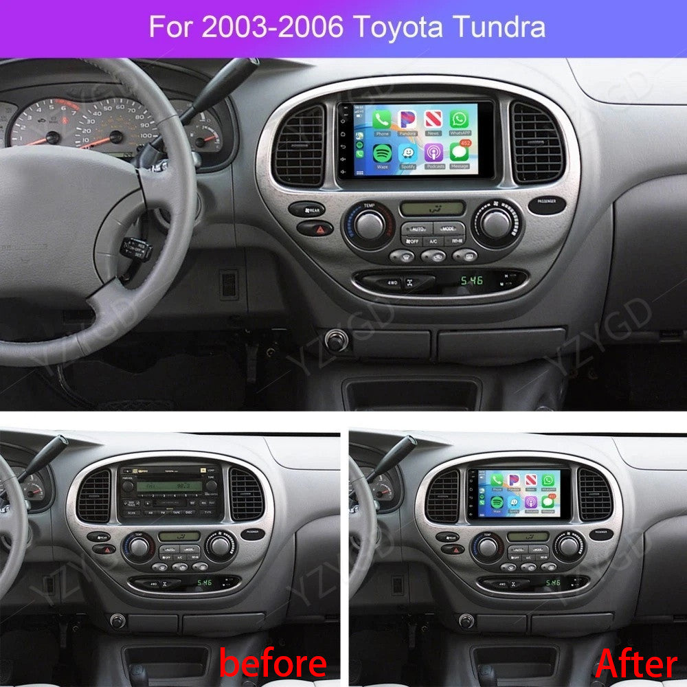 Car Radio for Toyota Tundra 2003-2006 7inch Android 14 Carplay GPS Stereo Screen