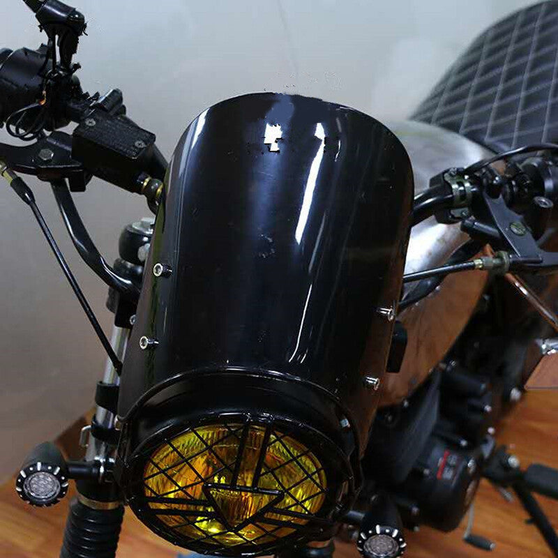Motorcycle windshield kit for 5-inch and 7-inch round headlights - n