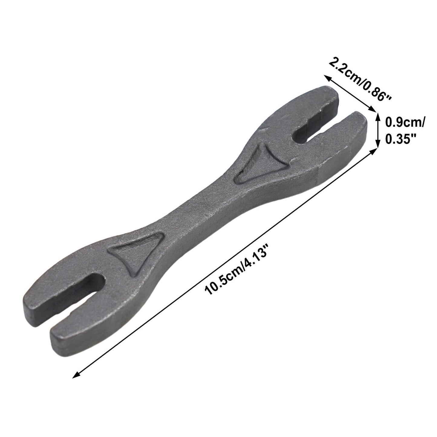 Multi-functional motorcycle spoke wrench in 6 sizes, suitable for bicycle and car repair.