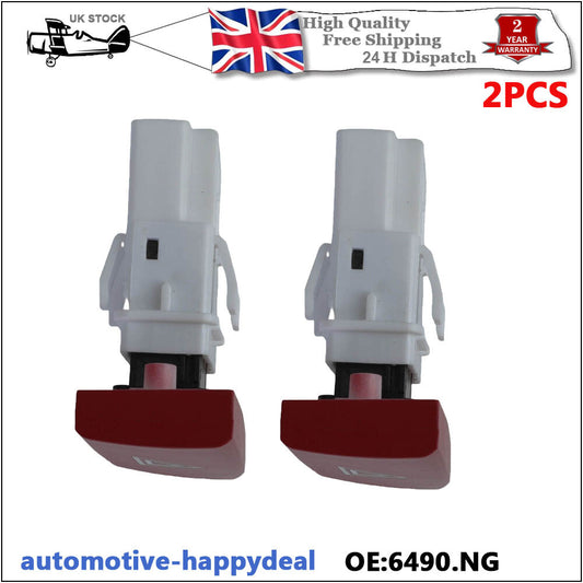 2X Hazard Light Warning Switch Button for Citroen C1 for Peugeot 107 for Toyota Aygo