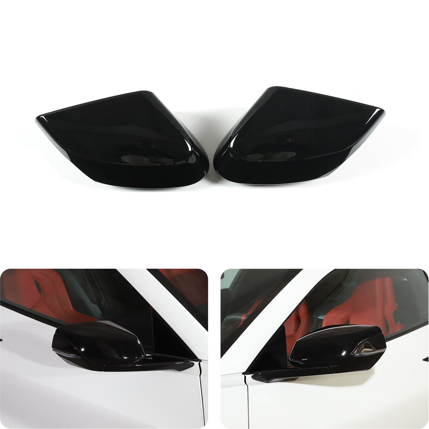 Grey Right Passenger Mirror Cover Cap for Cruze 17 18 19- v