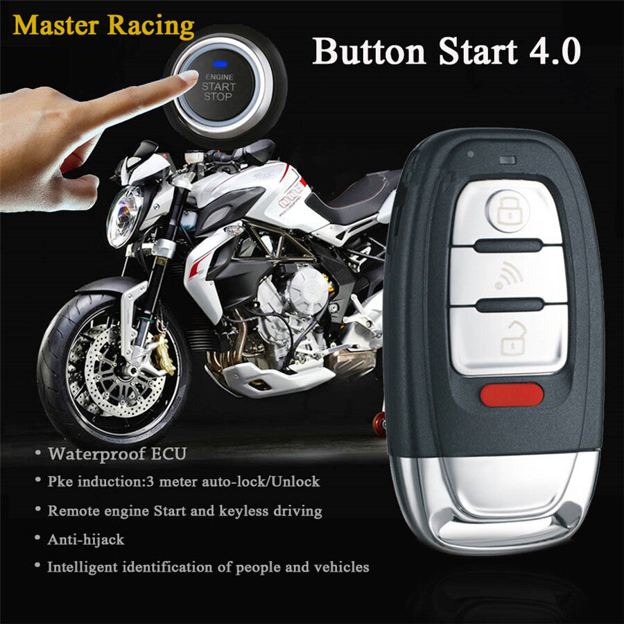 for Smart Key Engine Start Button Motorcycle Scooter Device Anti-theft Accessories Q