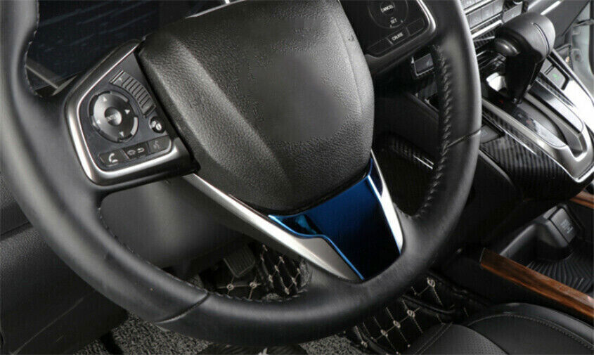 Steering Wheel Frame Cover Trim 1PCS for Honda CRV CR-V 2017-2022 Blue Titanium