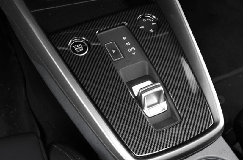 Carbon Fiber Style Gear Shift Panel Cover Fit for Audi A3 2022-2023