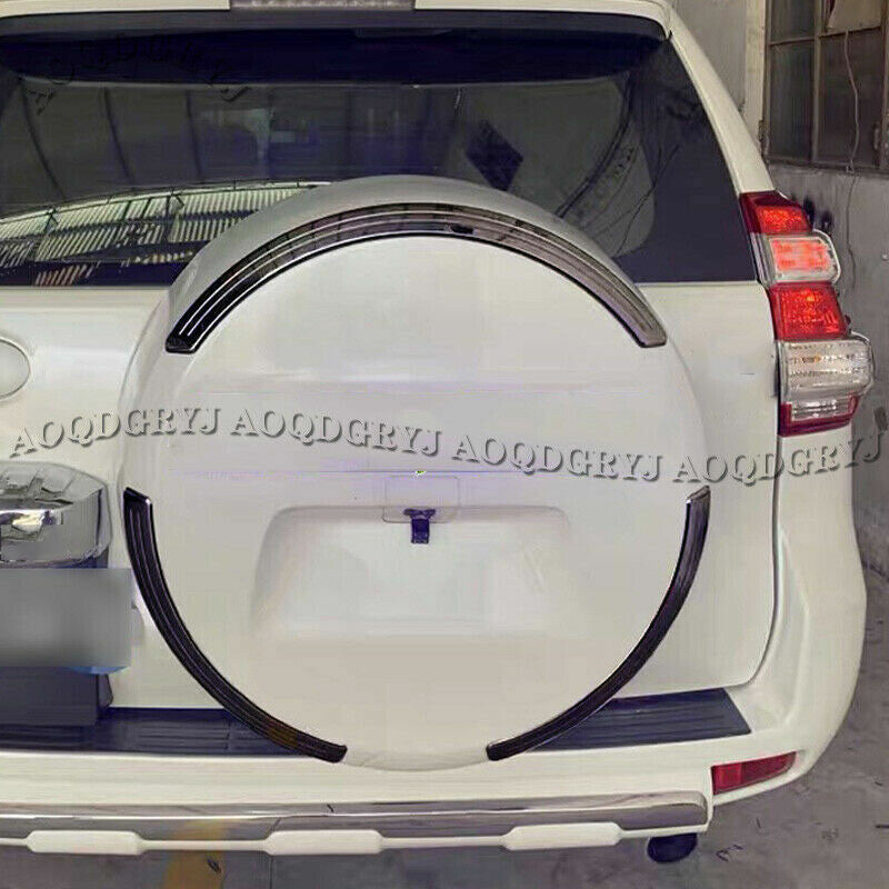 for TOYOTA PRADO FJ/LC150 2010-2021 black ABS Trunk Spare Tire Moulding Trim 3PC
