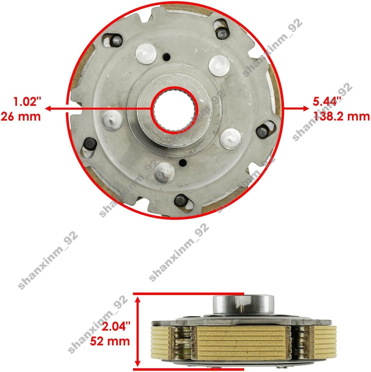 Caltric 5KM-17611-00-00 Wet Clutch Housing Kit for Yamaha Rhino 660 YXR660F