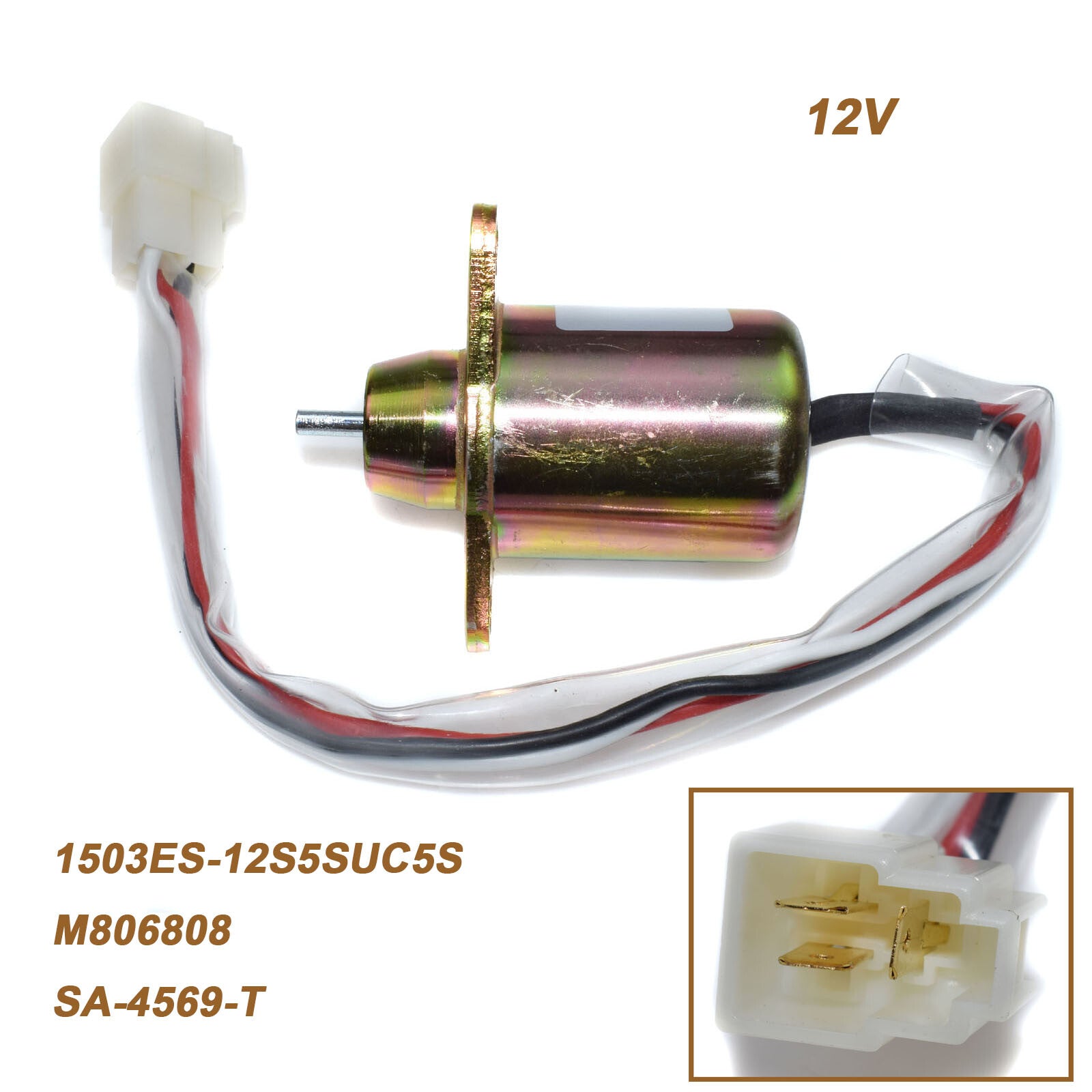 Brand new M806808 fuel shut-off solenoid valve for John HPX XUV Gator tractors - v