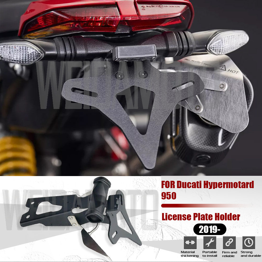 for Ducati Hypermotard 950 2019-2024 Rear Short Tail Stock License Plate Holder