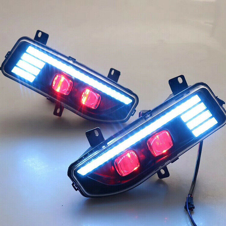 For Sentra 2020 LED DRL Fog Lamp Daytime Running Light w/ Dynamic Turn n