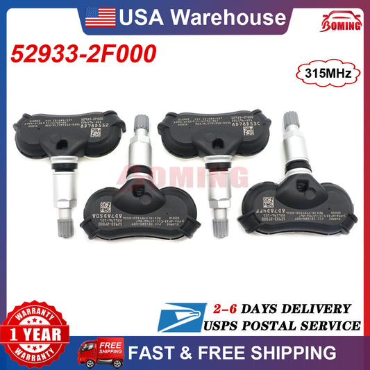 Four new TPMS tire pressure sensors for Hyundai for Tucson and for Kia Rio 315MHz 52933-2F000